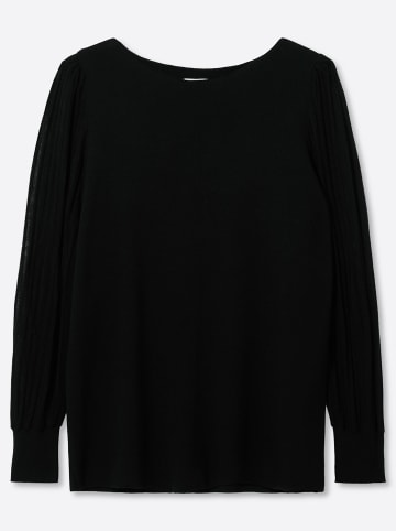 sheego Langarm-Pullover in schwarz