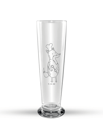 Mr. & Mrs. Panda Bier Glas Fuchs Koch ohne Spruch in Transparent