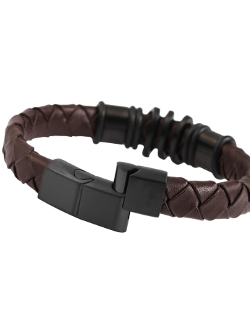 Adeliás Herren Armband aus Leder 21,5 cm in braun