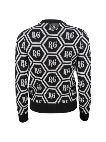Roberto Geissini RG Strickpullover Silber Schwarz