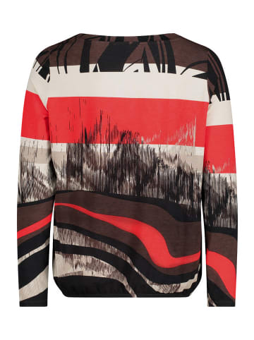 Betty Barclay Casual-Shirt mit Gummizug in Rot/Schwarz