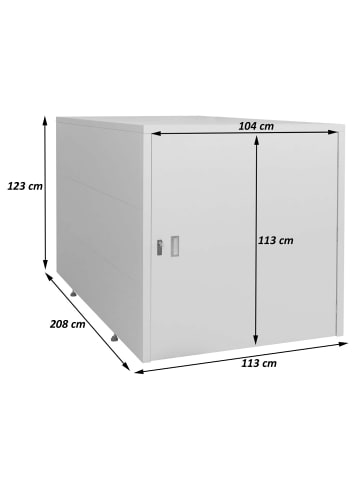 MCW 2er-Fahrradgarage P93, Hellgrau