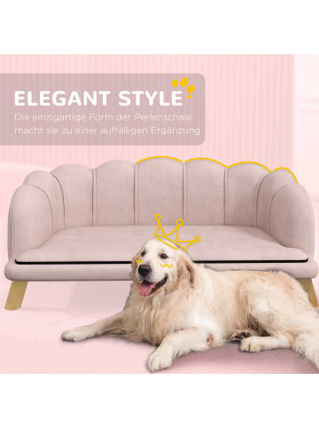 Pawhut Hundesofa Rosa 98,5B x 60,5T x 35,5H cm