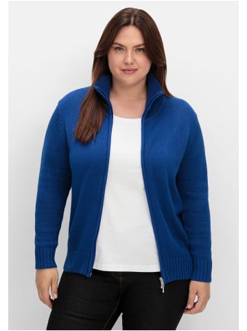 sheego Strickjacke in royalblau