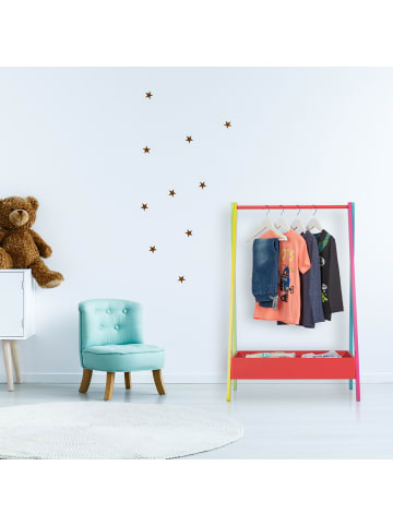 relaxdays Kinder-Kleiderständer in Bunt - (B)64,5 x (H)99 x (T)42 cm