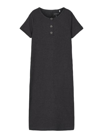 name it Mädchen Midi-Kleid Kurzarm in Grau