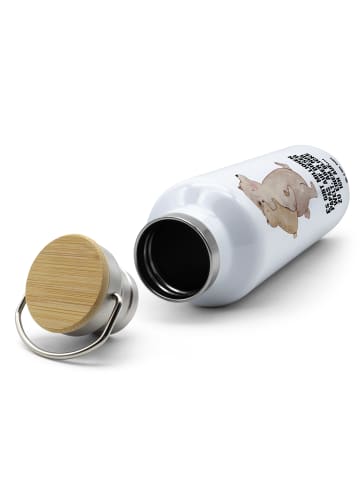 Mr. & Mrs. Panda Trinkflasche Papa Bär mit Spruch in Weiß