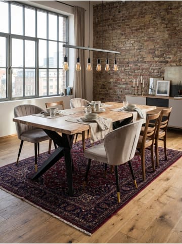 KADIMA DESIGN Esszimmertisch 200x100x76 cm Massivholz Metall Esstisch