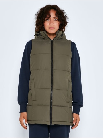 Noisy may Lange Wattierte Puffer Weste Übergangsjacke NMAURORA in Olive