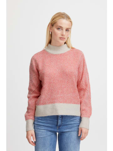 ICHI Strickpullover IHKAMARA LS STRIPE4 - 20119231  Strickpullover mit Stehkragen in Orange