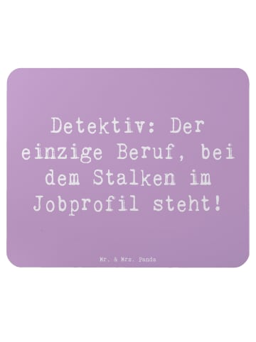 Mr. & Mrs. Panda Mouse Pad Spruch Detektiv Beruf mit Spruch in Lavendeltraum