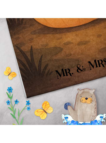 Mr. & Mrs. Panda Gästehandtücher Kaffee Gespenst Design ohne Spruch in Weiß