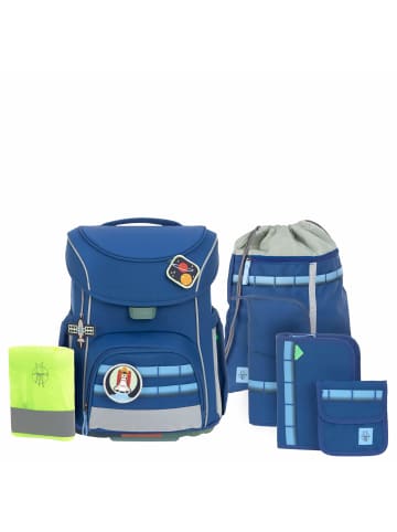 Lässig School Set Slim Unique - Schulranzen Set 7tlg. (Black) in Dark Blue