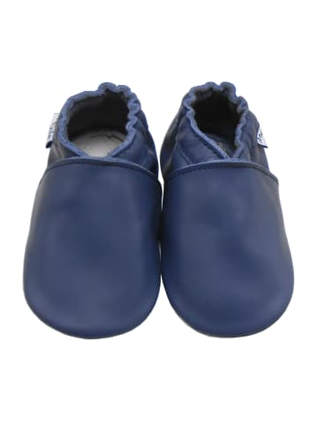 Yalion Leder-Krabbelschuhe in Dunkelblau
