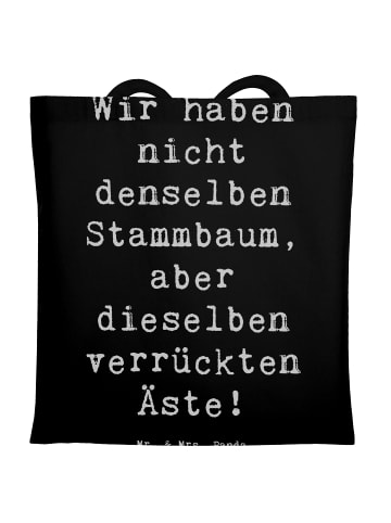 Mr. & Mrs. Panda Tragetasche Adoptivkind Verrückte Äste mit Spruch in Schwarz
