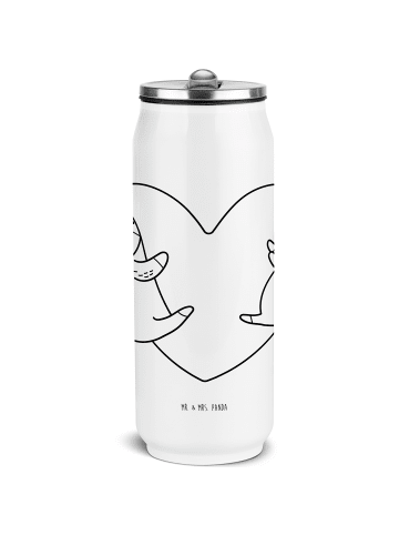 Mr. & Mrs. Panda Kühlflasche Faultiere Herz ohne Spruch in Weiß