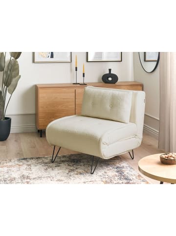 Beliani Einzelsofa VESTFOLD in Beige/Schwarz - (W) 85 x (H) 45 x (L) 78 cm