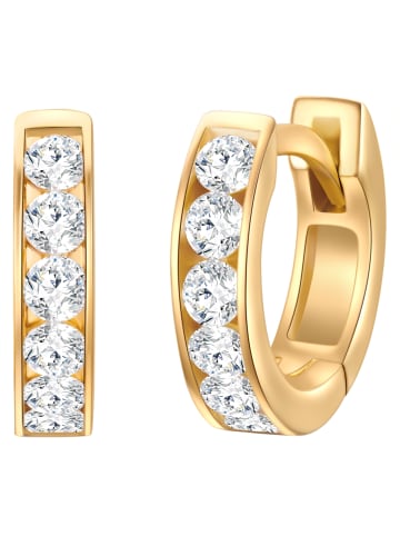 Trilani Creolen Sterling Silber Zirkonia in gelbgold