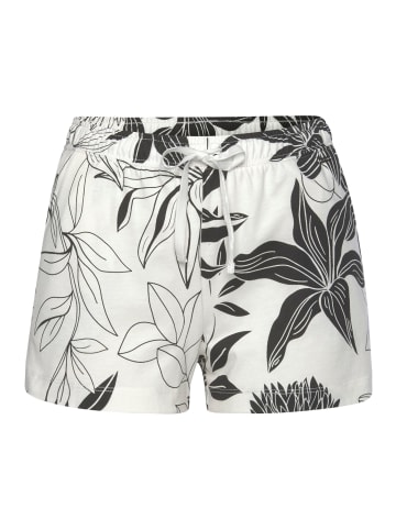 LASCANA Pyjamashorts in ecru-allover-geblümt