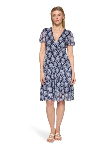 CARTOON Volantkleid mit Rüschen in Dunkelblau/Blau