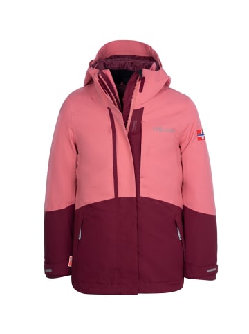 Trollkids 3in1 Mädchen Jacke "Skanden" in Antikrosa/Kastanienrot