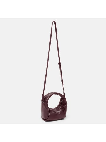 Les Visionnaires Greta Mini Essential Handtasche Leder 23 cm in aubergine