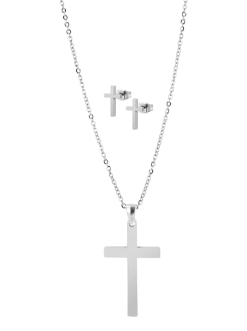 Adeliás Damen Halskette mit Anhänger – aus Edelstahl in silber