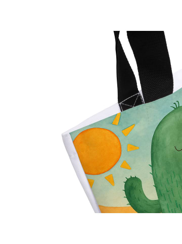 Mr. & Mrs. Panda Stofftasche Kaktus Sonne Design mit Spruch in Weiß