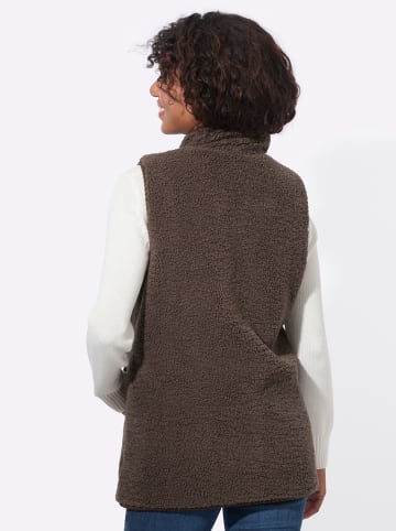 WITT WEIDEN Teddy-Weste in dunkeltaupe