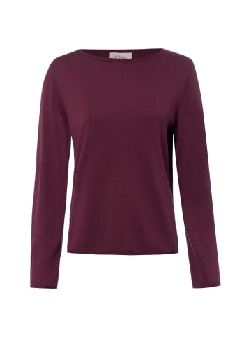 s.Oliver Feinstrickpullover in aubergine - 0001