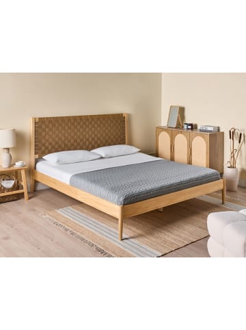 Beliani Doppelbett BRUNEMONT in Braun - (W) 187 x (H) 110 x (L) 208 cm
