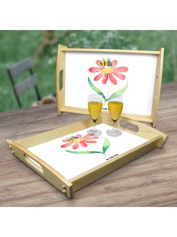 Mr. & Mrs. Panda Dekotablett Holz Hummel Blume ohne Spruch in Weiß