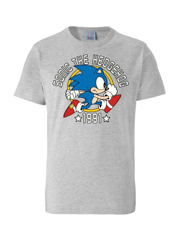 Logoshirt T-Shirt Sonic the Hedgehog 1991 in grau-meliert