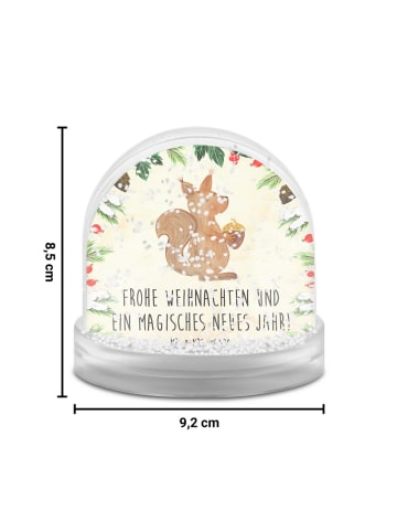 Mr. & Mrs. Panda Schneekugel Eichhörnchen Weihnachten mit Spruch in Naturpapier
