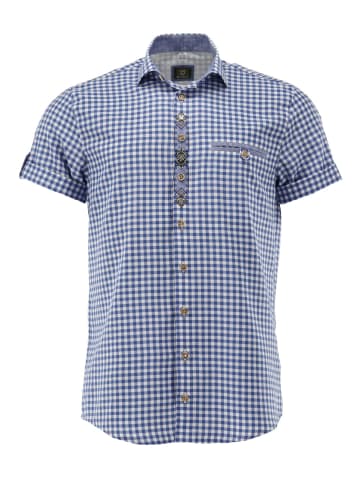 OS-Trachten Trachtenhemd Tivira in mittelblau