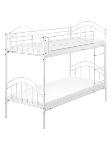 Beliani Hochbett CHARTRES in Weiß - (W) 96 x (H) 171 x (L) 209 cm