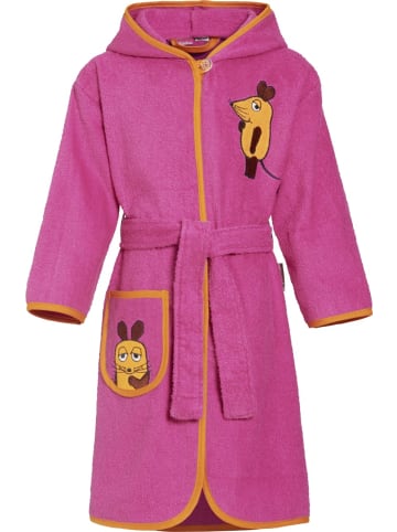 Playshoes Frottee-Bademantel DIE MAUS in Pink