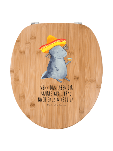 Mr. & Mrs. Panda Motiv WC Sitz Axolotl Tequila mit Spruch in Braun