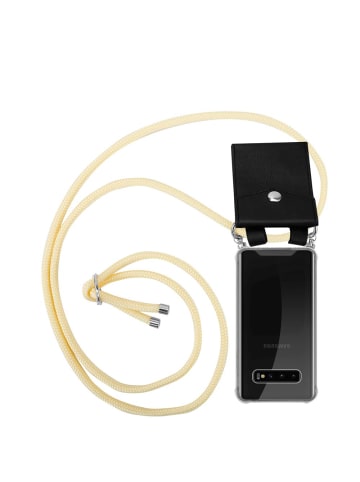 cadorabo Handykette für Samsung Galaxy S10 4G Hülle in CREME BEIGE