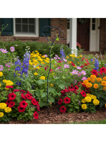 relaxdays 2 x Rankhilfe in Schwarz - (B)22 x (H)116 cm