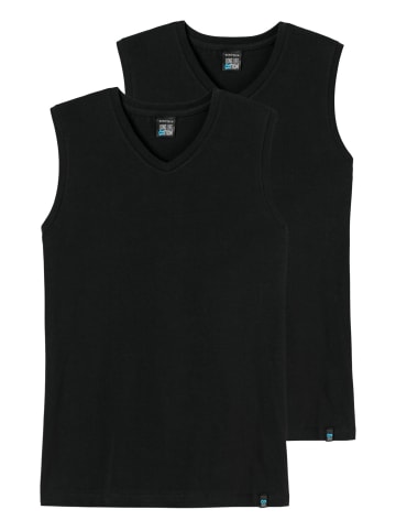 Schiesser Unterhemd / Tanktop Long Life Cotton in Schwarz