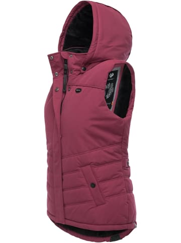ragwear Steppweste Hesty in Wine25