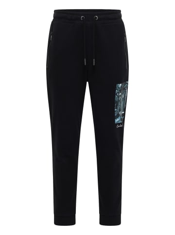 Carlo Colucci Sweathose De Valiere in Schwarz / Weiß
