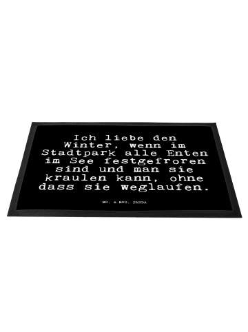 Mr. & Mrs. Panda Abstreifer Ich liebe den Winter,... mit Spruch in Schwarz