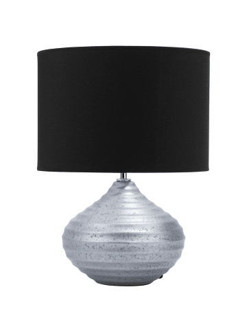 Beliani Tischleuchten KUBAN in Silber/Schwarz - (W) 32 x (H) 42 x (L) 32 cm