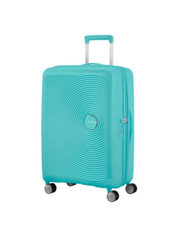 American Tourister Soundbox - 4-Rollen-Trolley 67 cm erw. in poolside blue