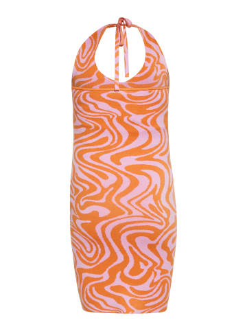 Swirly Damen Kleid in PINK ORANGE