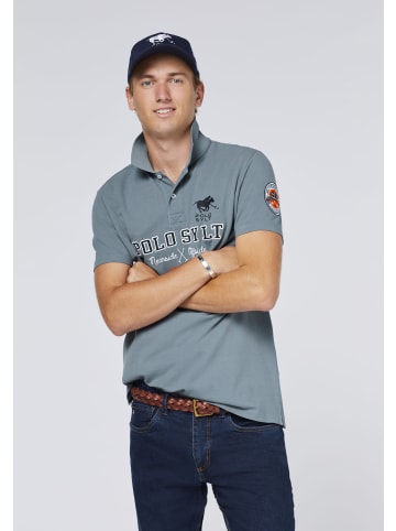 Polo Sylt Polo mit Logo-Applikation und Stickerei in Blau