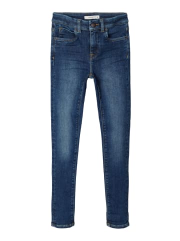 name it Mädchen Jeans mit hoher Taille in Dark Blue Denim