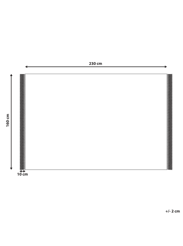 Beliani Kurzflor CETMI in Beige/Bunt - (W) 160 x (H) 1.3 x (L) 230 cm